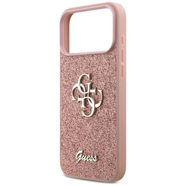 Guess Fixed Glitter Big 4G Case for iPhone 17 Pro Max - Pink 5