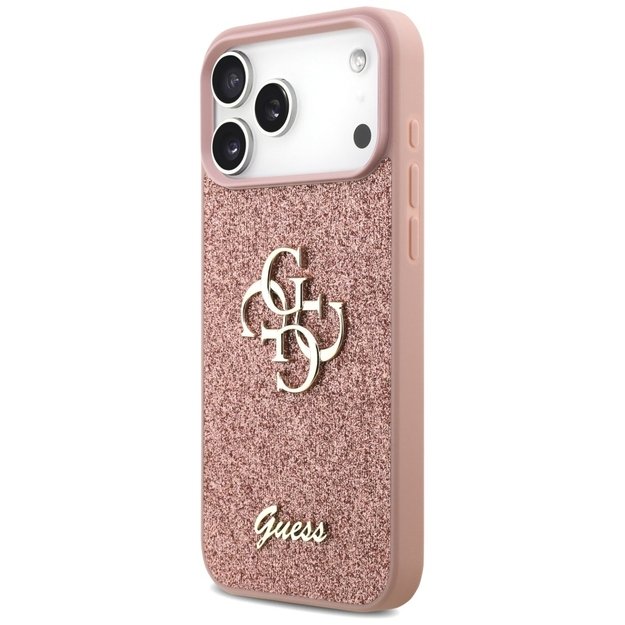Guess Fixed Glitter Big 4G Case for iPhone 17 Pro Max - Pink 1