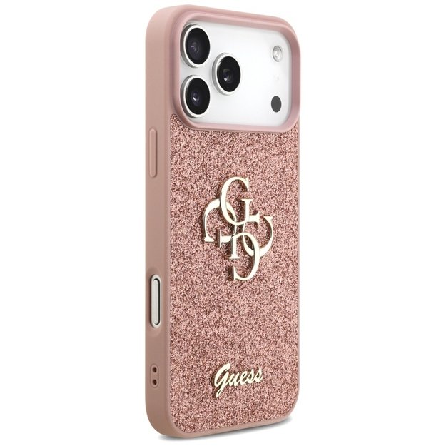 Guess Fixed Glitter Big 4G Case for iPhone 17 Pro Max - Pink 3