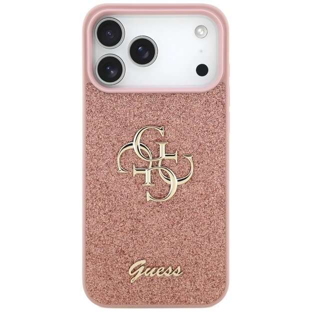 Guess Fixed Glitter Big 4G Case for iPhone 17 Pro Max - Pink 2