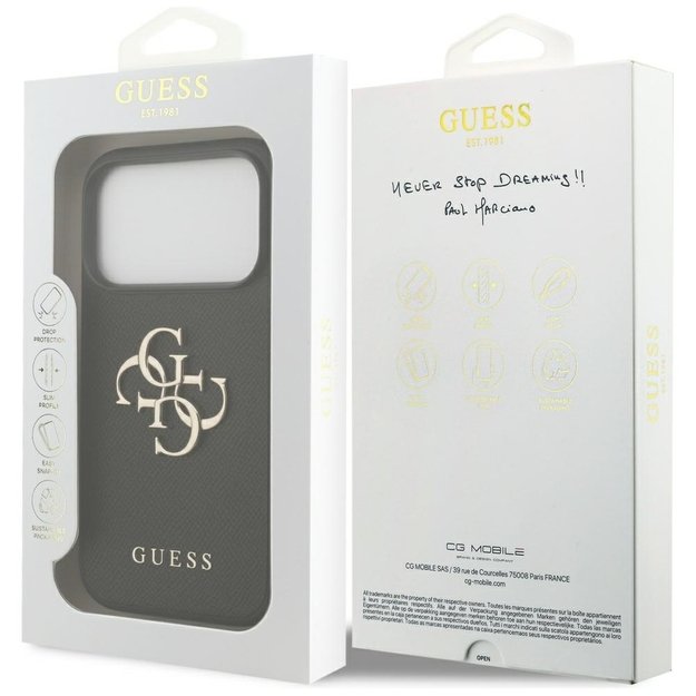 Guess Grained Big 4G &amp  Classic Logo case for iPhone 17 Pro - black 7