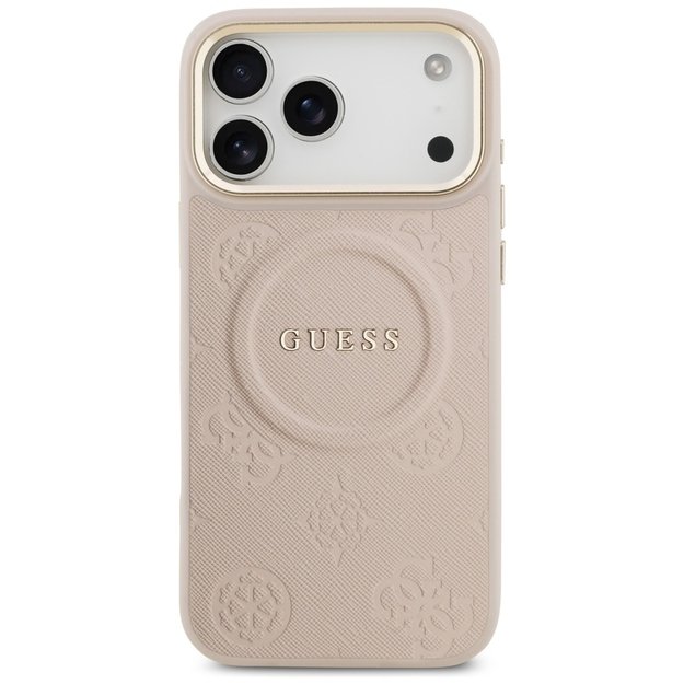 Guess Peony Hot Stamp MagSafe Case for iPhone 17 Pro Max - Pink 6