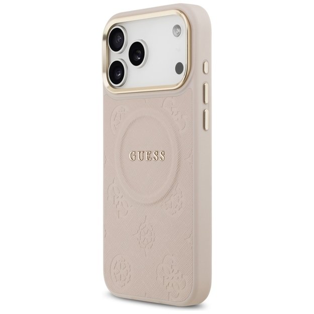 Guess Peony Hot Stamp MagSafe Case for iPhone 17 Pro Max - Pink 5