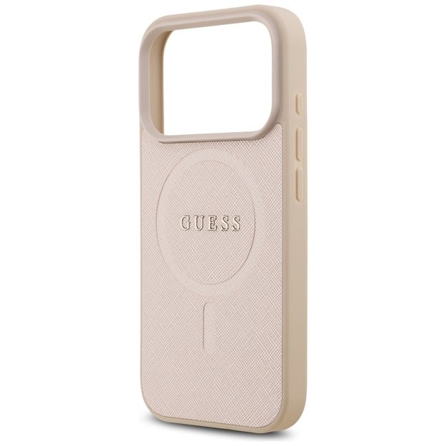 Guess Saffiano Classic Logo MagSafe Case for iPhone 17 Pro - Pink 5