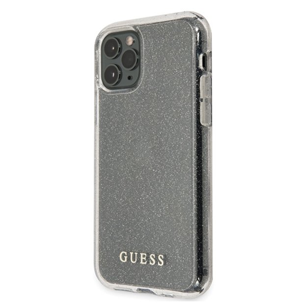 Guess GUHCN65PCGLSI iPhone 11 Pro Max silver/silver hard case Glitter 1