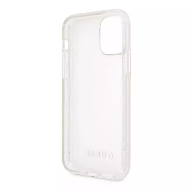 Guess GUHCN65PCGLSI iPhone 11 Pro Max silver/silver hard case Glitter 9
