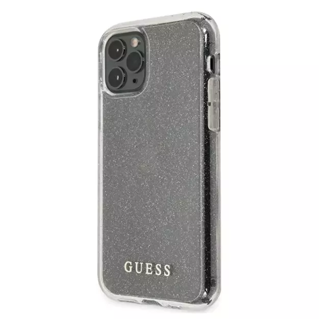 Guess GUHCN65PCGLSI iPhone 11 Pro Max silver/silver hard case Glitter 7