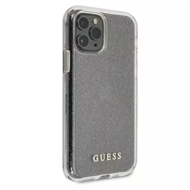 Guess GUHCN65PCGLSI iPhone 11 Pro Max silver/silver hard case Glitter 10
