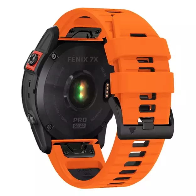 Tech-Protect IconBand Pro Strap for Garmin Fenix 3 / 5X / 3HR / 5X Plus / 6X / 6X Pro / 7X - Orange-Black 4