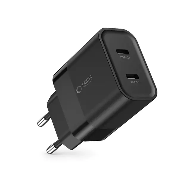 Tech-Protect C20W charger 2x USB-C PD 20W - black 5
