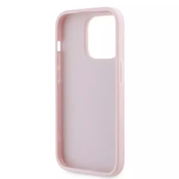 Karl Lagerfeld Diagonal Quilted Script case for iPhone 14 Pro Max - pink 6