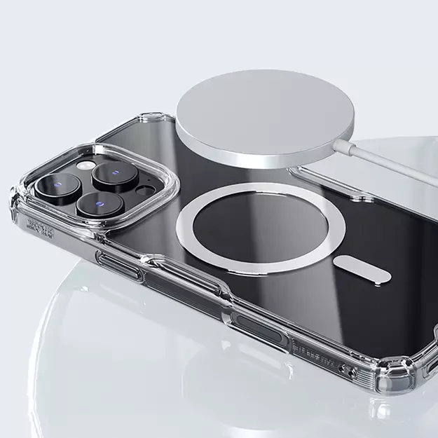Nillkin Nature Pro Magnetic Case with MagSafe for iPhone 16 Pro - Transparent & White 23
