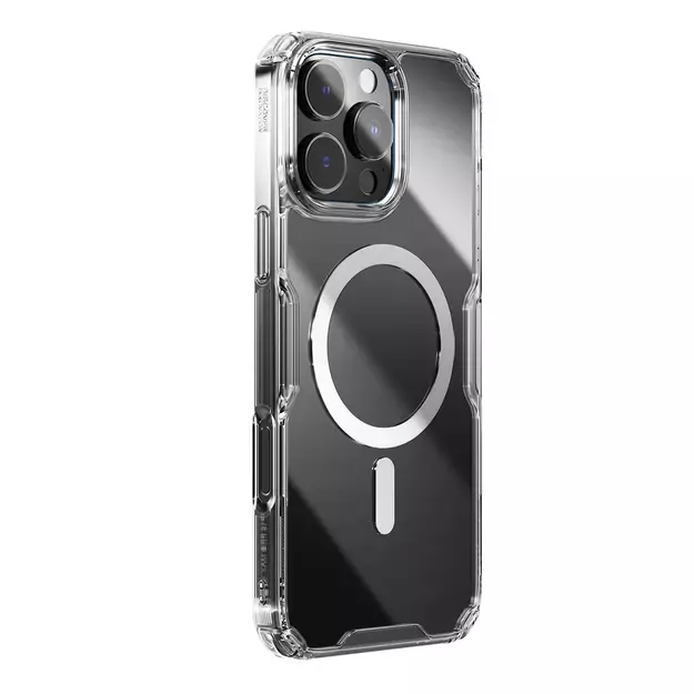 Nillkin Nature Pro Magnetic Case with MagSafe for iPhone 16 Pro - Transparent & White 14