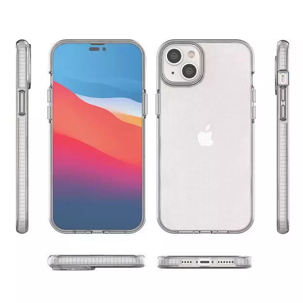 Spring Case case for iPhone 14 Plus silicone cover with frame light blue 4