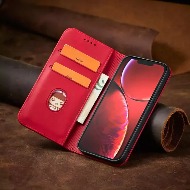 Magnet Fancy Case case for iPhone 14 Pro Max flip cover wallet stand red 26