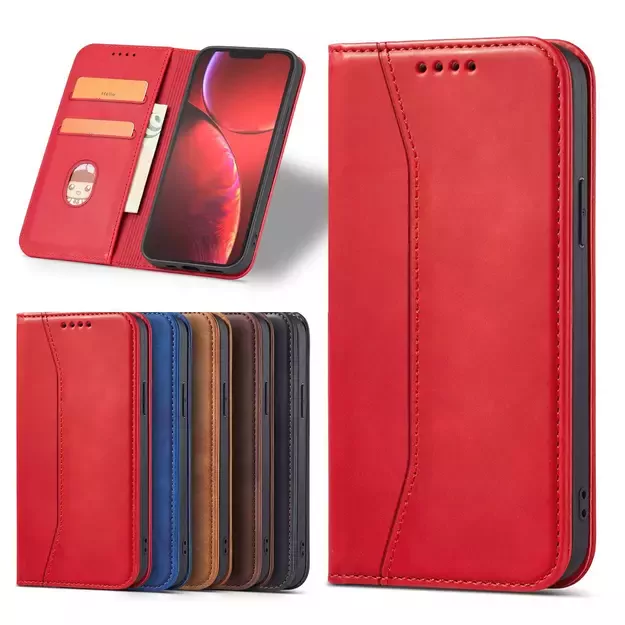 Magnet Fancy Case case for iPhone 14 Pro Max flip cover wallet stand red 28