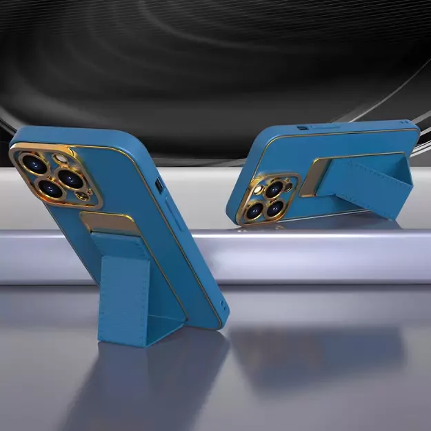 New Kickstand Case case for iPhone 13 Pro with stand blue 3