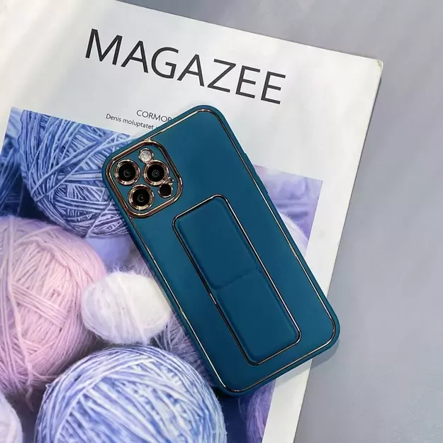 New Kickstand Case case for iPhone 13 Pro with stand blue 2