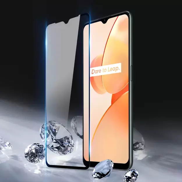 Dux Ducis 9D Tempered Glass 9H Durable Full Screen Tempered Glass with Realme C31 frame black (case friendly) 4