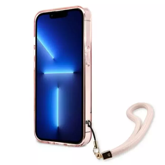 Guess Translucent Strap Case for iPhone 13 Pro / 13 6.1&quot  - Pink 4