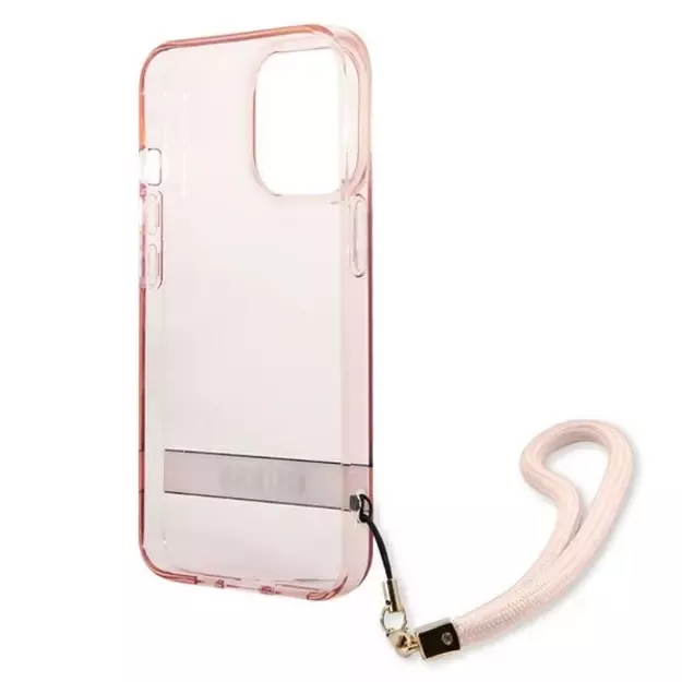 Guess Translucent Strap Case for iPhone 13 Pro / 13 6.1&quot  - Pink 6