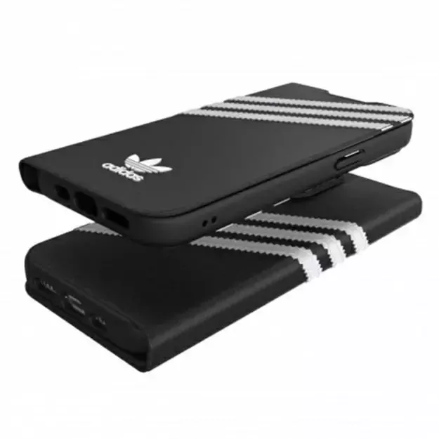 Adidas OR Booklet Case PU iPhone 13 Pro / 13 6,1  czarno biały/black white 47112 2