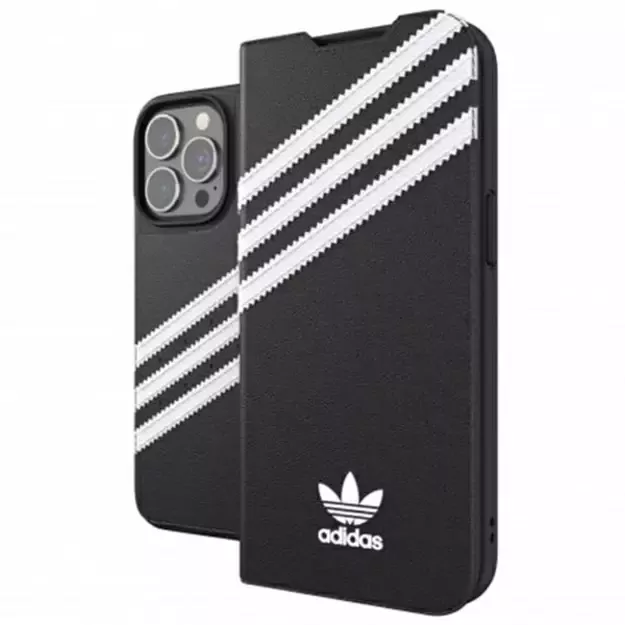 Adidas OR Booklet Case PU iPhone 13 Pro / 13 6,1  czarno biały/black white 47112 1