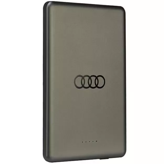 Powerbank Audi Big Logo MagSafe inductive 15W 5000mAh - gray 1