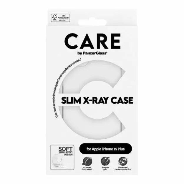 CARE by PanzerGlass Slim X-Ray Case for iPhone 15 Plus - Clear 3