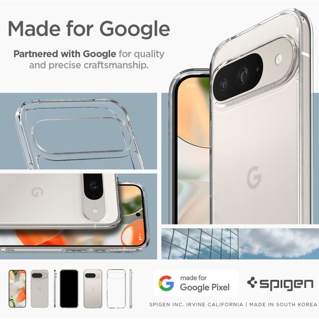 Spigen Ultra Hybrid Case for Google Pixel 9 / 9 Pro - Transparent 1