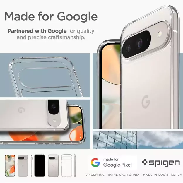 Spigen Ultra Hybrid Case for Google Pixel 9 / 9 Pro - Transparent 36