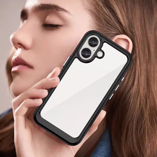 Outer Space Case with Gel Frame for iPhone 16 - Black 13