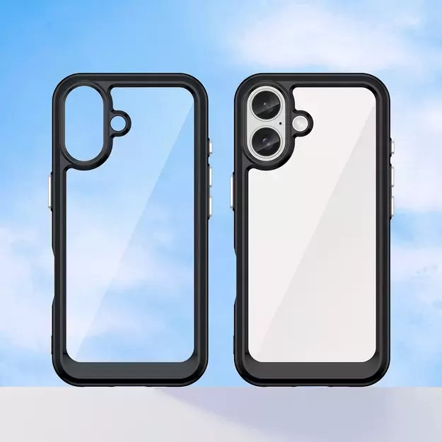 Outer Space Case with Gel Frame for iPhone 16 - Black 14