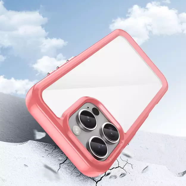 Outer Space Case with Gel Frame for iPhone 16 Pro - Red 2