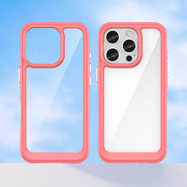 Outer Space Case with Gel Frame for iPhone 16 Pro - Red 7