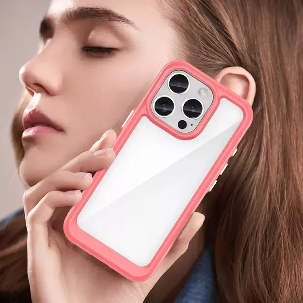 Outer Space Case with Gel Frame for iPhone 16 Pro - Red 6