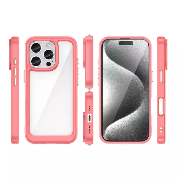 Outer Space Case with Gel Frame for iPhone 16 Pro - Red 1