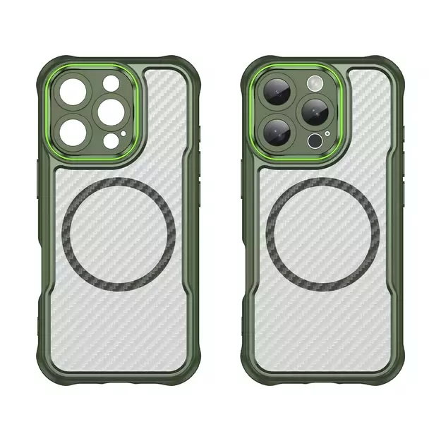 Leading Series MagSafe Silicone Case for iPhone 16 Pro - Green 9