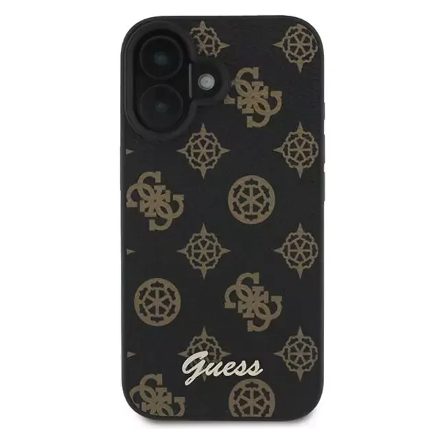 Guess Peony Script MagSafe iPhone 16 Plus Case - Black 2