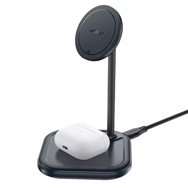 Acefast 15W Qi Wireless Charger for iPhone (with MagSafe) and Apple AirPods Stand Holder Magnetic Holder Gray (E6 gray) 9