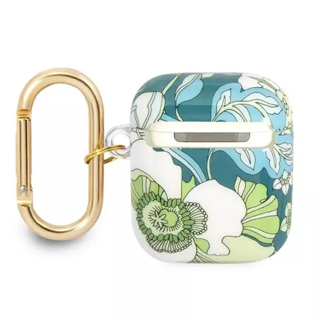 Guess GUA2HHFLN AirPods cover green/green Flower Strap Collection 1