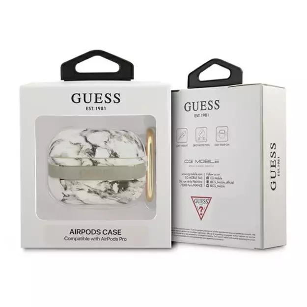 Guess GUAPHCHMAG AirPods Pro cover grey/grey Marble Strap Collection 2