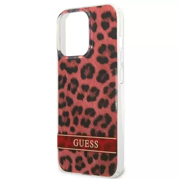Guess GUHCP13LHSLEOR iPhone 13 Pro / 13 6.1&quot  red/red hardcase Leopard 12