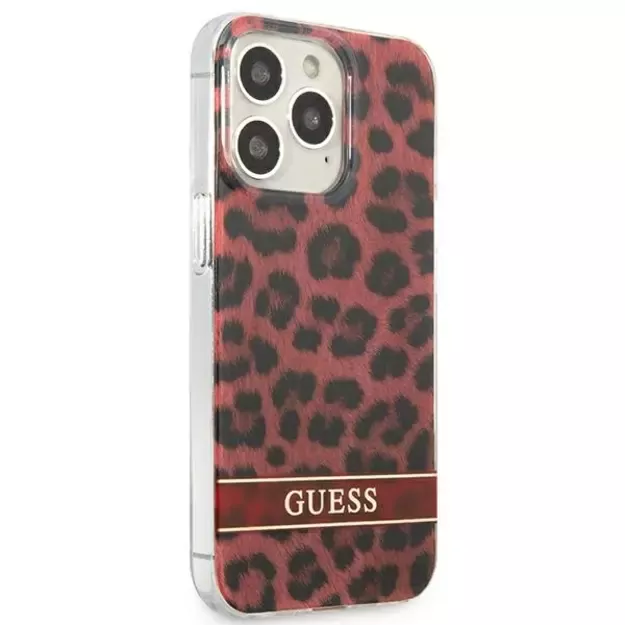 Guess GUHCP13LHSLEOR iPhone 13 Pro / 13 6.1&quot  red/red hardcase Leopard 10