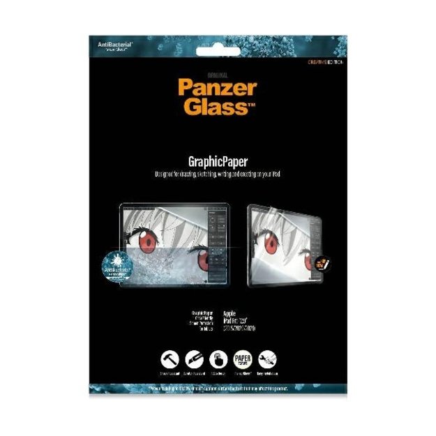Antibacterial PanzerGlass GraphicPaper foil with a glare filter for iPad Pro 12.9&quot  2018 / 2020 / 2021 2
