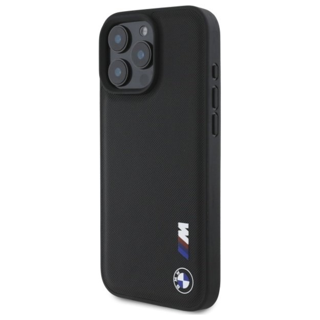 BMW Smooth Rubber Logo iPhone 16 Pro Max Case - Black 1