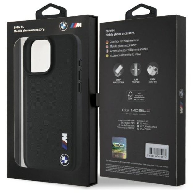 BMW Smooth Rubber Logo iPhone 16 Pro Max Case - Black 7