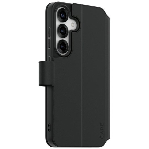 CARE by PanzerGlass Feature Wallet Kickstand Case for Samsung Galaxy S25 - Black 1