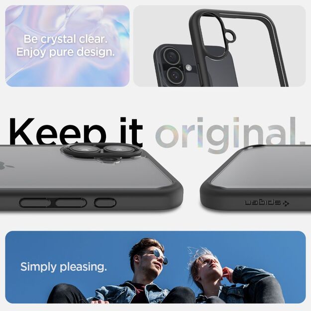 Spigen Ultra Hybrid iPhone 16 Case - Matte Black 10