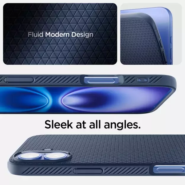 Spigen Liquid Air iPhone 16 Case - Blue 9